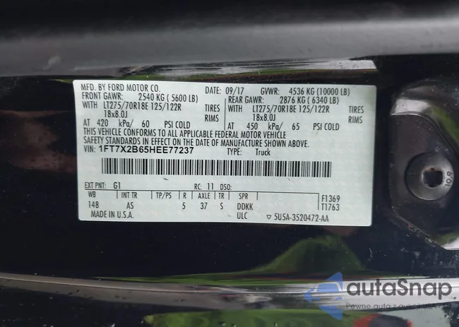 1FT7X2B65HEE77237: 42187135