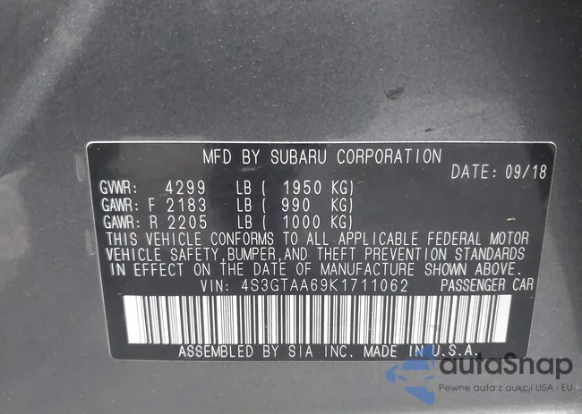 4S3GTAA69K1711062: 42187136