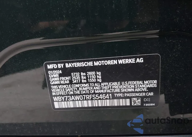 WBY73AW07RFS54641: 42187165