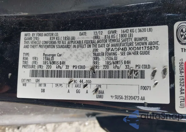 3FADP4BJ0DM175870: 42187368