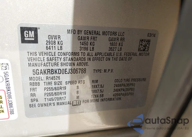 5GAKRBKD0EJ306788: 42188895