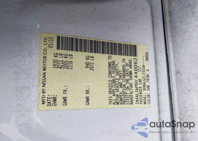 1N4AL3AP9FC440062: 42188125