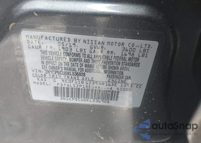 3N1CP5CU0KL536928: 42188142