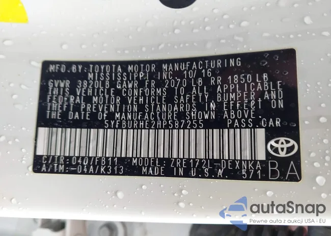 5YFBURHE2HP587255: 42188155