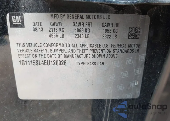 1G1115SL4EU120026: 42188361