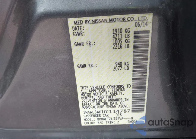 1N4AL3AP1FC114787: 42188433