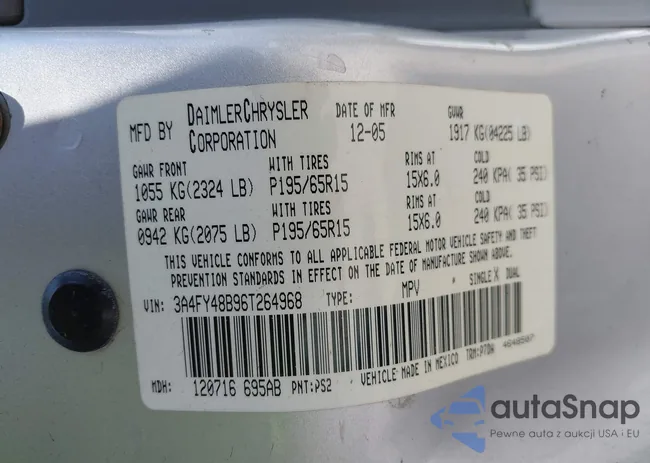 3A4FY48B96T264968: 42189436