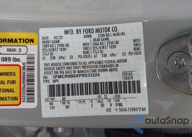 3FMCR9B6XPRD33224: 42189440