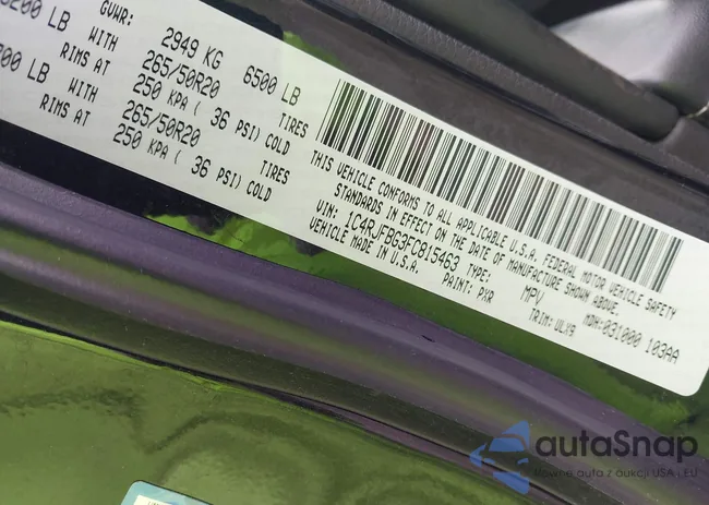 1C4RJFBG3FC815463: 42189718