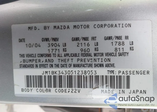 JM1BK343051238053: 42189736