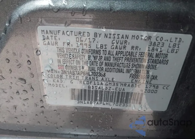 3N1AB7AP6HL702358: 42189741