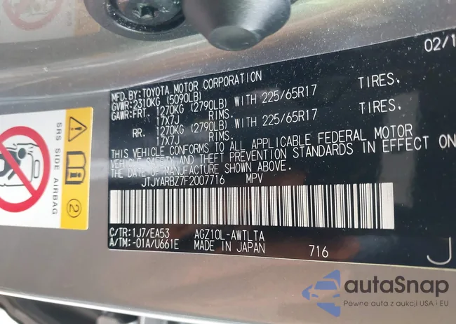 JTJYARBZ7F2007716: 42189812