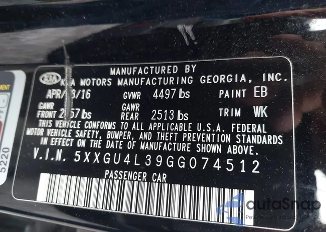 5XXGU4L39GG074512: 42189855