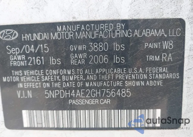 5NPDH4AE2GH756485: 42189858