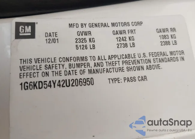 1G6KD54Y42U206950: 42189419