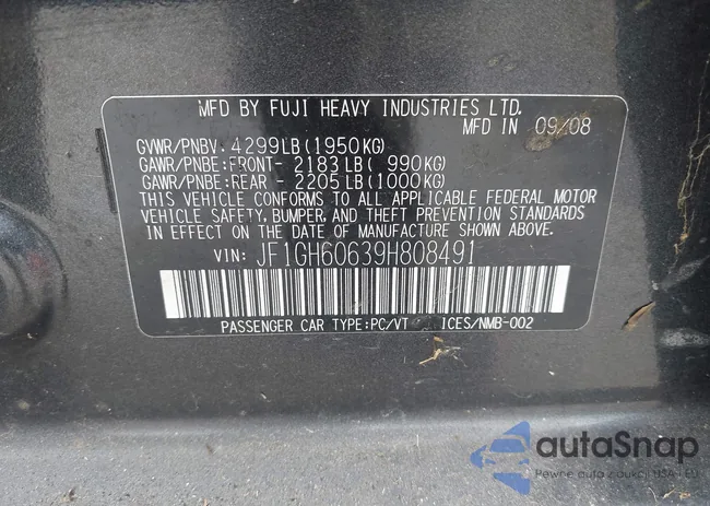JF1GH60639H808491: 42190490