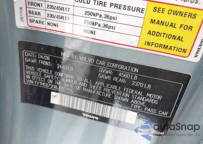 YV1MC67208J057706: 42190498