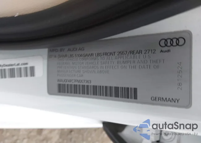 WAUGFAFC7FN007363: 42190918