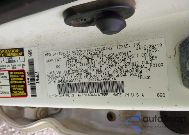 5TFKU4HN6DX003129: 42190939