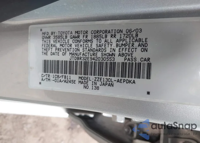 JTDBR32E942030553: 42190941