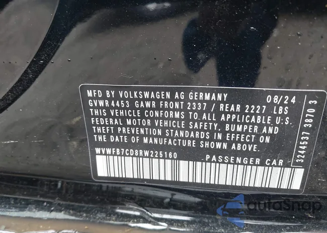 WVWFB7CD8RW225160: 42190944