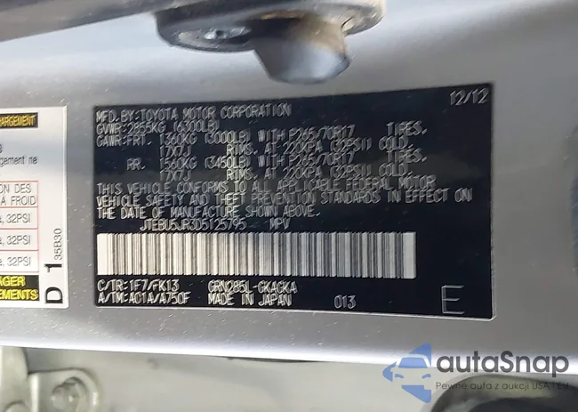 JTEBU5JR3D5125795: 42190119