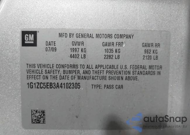 1G1ZC5EB3A4102305: 42190133