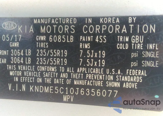 KNDME5C10J6356077: 42190187