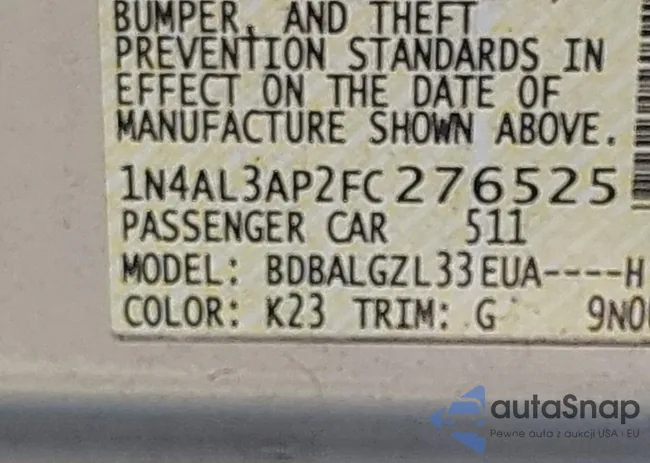 1N4AL3AP2FC276525: 42190347