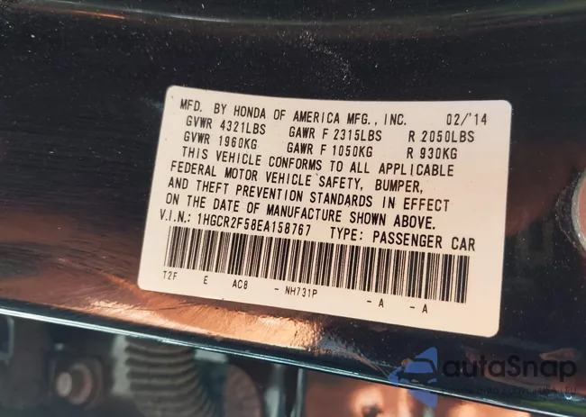 1HGCR2F58EA158767: 42191584