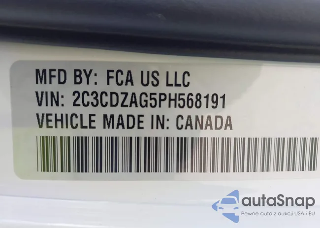 2C3CDZAG5PH568191: 42191616