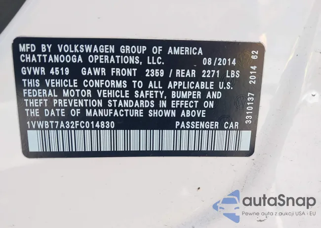 1VWBT7A32FC014830: 42191696