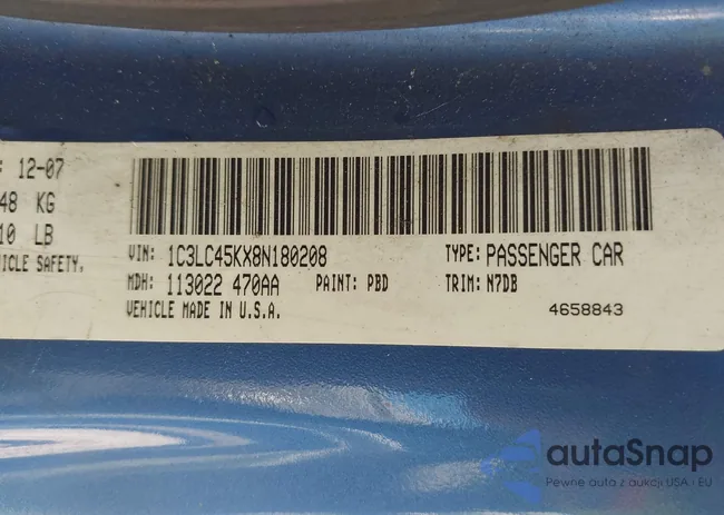 1C3LC45KX8N180208: 42191780