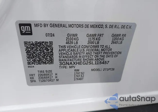 3GNAXHEG2SL115457: 42191830