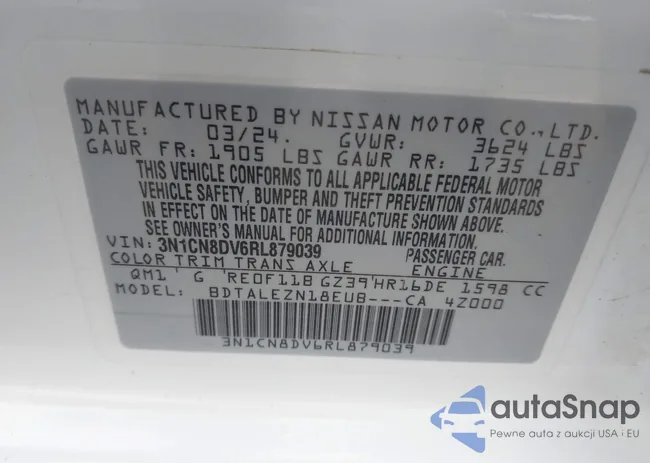 3N1CN8DV6RL879039: 42191862