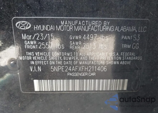 5NPE24AFXFH211406: 42191891