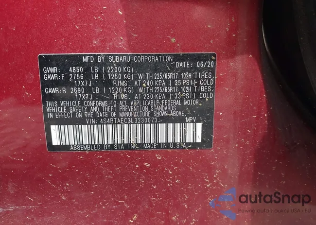 4S4BTAEC3L3230073: 42191917