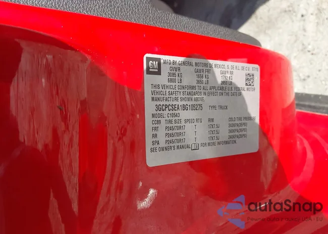 3GCPCSEA1BG105275: 42192000