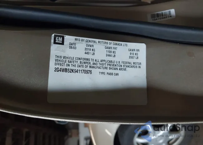 2G4WB52K941170976: 42191096