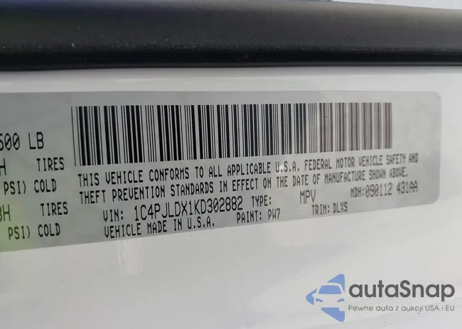 1C4PJLDX1KD302882: 42191309