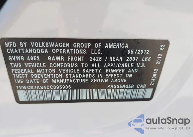 1VWCN7A34CC095906: 42192545