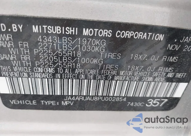 JA4ARUAU8PU002854: 42192599