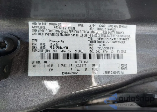 1FADP3K21EL334627: 42192666