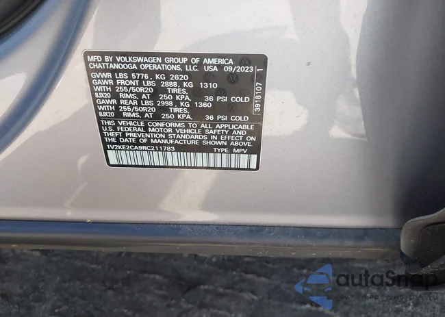 1V2KE2CA9RC211783: 42192690