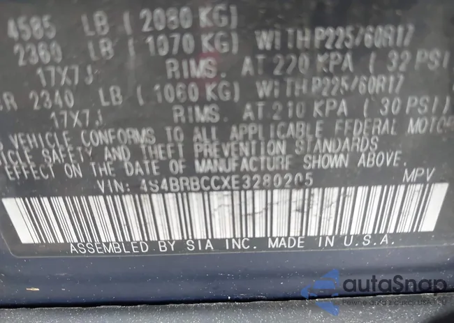 4S4BRBCCXE3280205: 42192715