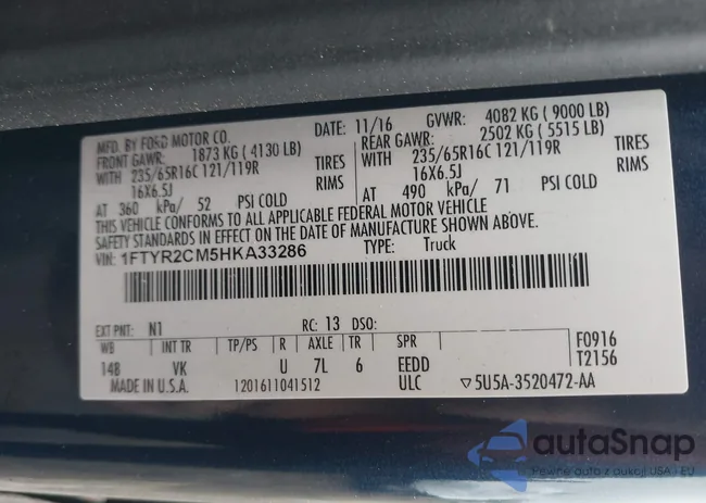 1FTYR2CM5HKA33286: 42192726