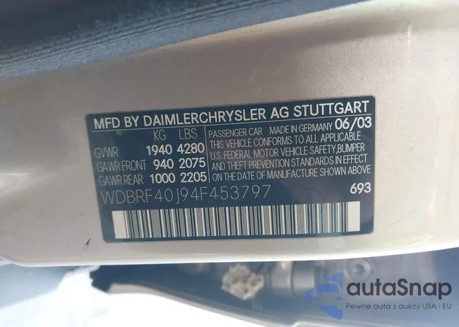 WDBRF40J94F453797: 42192749