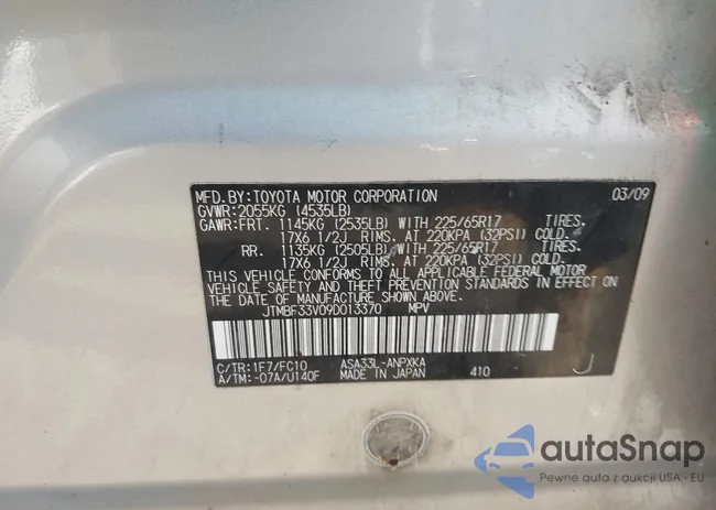 JTMBF33V09D013370: 42192789