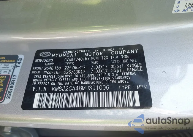 KM8J2CA48MU391006: 42192809