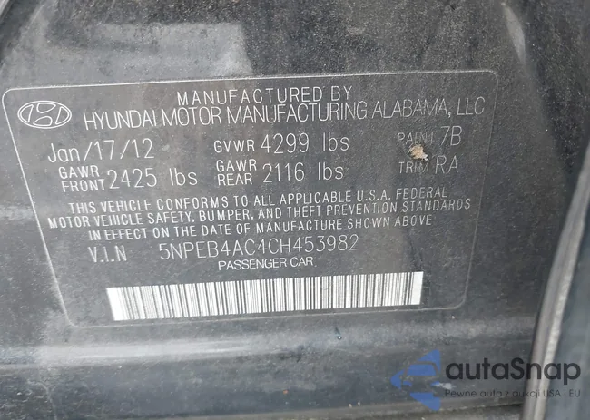 5NPEB4AC4CH453982: 42192970